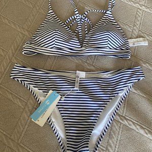 NWT Cupshe Striped Bikini Size M